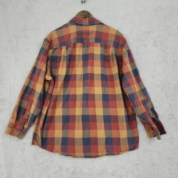 Duluth Trading Co Mens Relaxed Fit Flannel Button down Shirt L 18CT - Picture 2 of 5